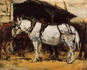 尤金 布丹 : Harnessed Horses